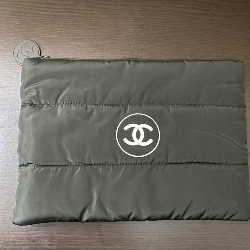 Chanel puffer cosmetic pouch